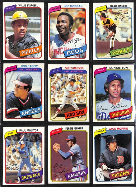 Lot of (350+) 1978 -1975 Football & (350+) 1974-1985 Baseball Star Cards w. Walter Payton